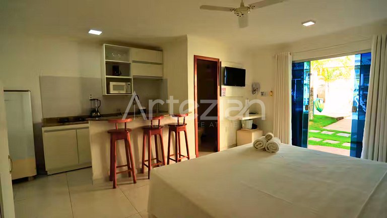 Kitnet em Porto Seguro, 1 Quarto até 5 Pessoas