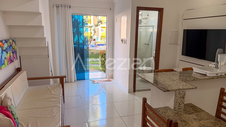 Flat em Porto Seguro, 1 Suítes até 5 Pessoas - Temporada