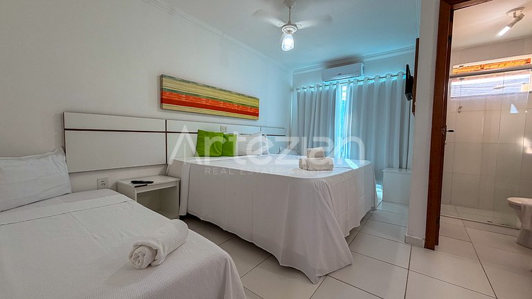 Flat em Porto Seguro, 1 Suítes até 5 Pessoas - Temporada