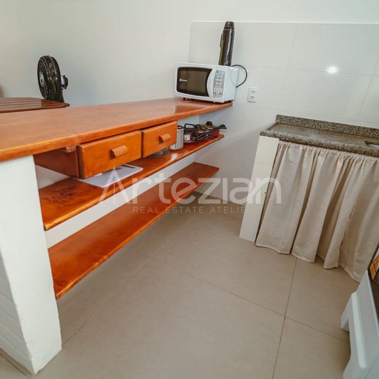 Kitnet em Porto Seguro, 1 Quarto até 3 Pessoas