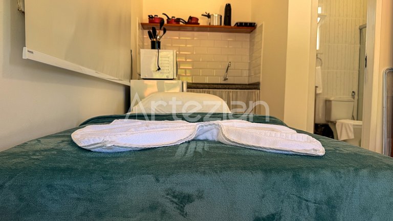 Kitnet em Porto Seguro, 1 Quarto até 3 Pessoas