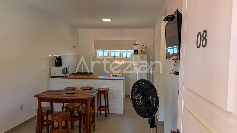 Kitnet em Porto Seguro, 1 Quarto até 3 Pessoas