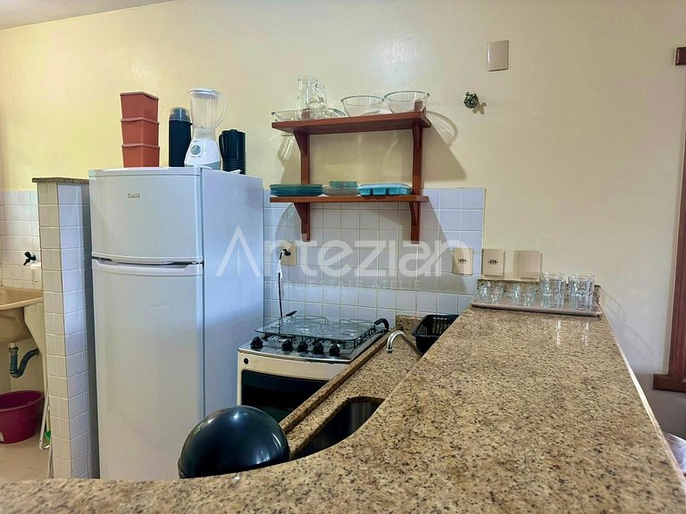 Apartamento de 1 Quarto na Praia do Mundaí